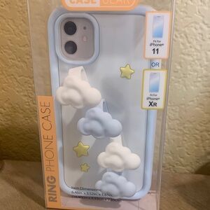Ring Cloud and Star iPhone 11 or XR Case Silcone